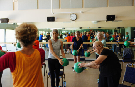 Sit to be fit class group fitness