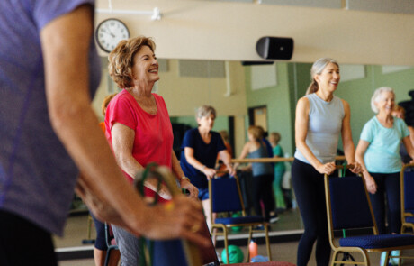 Group fitness chair class